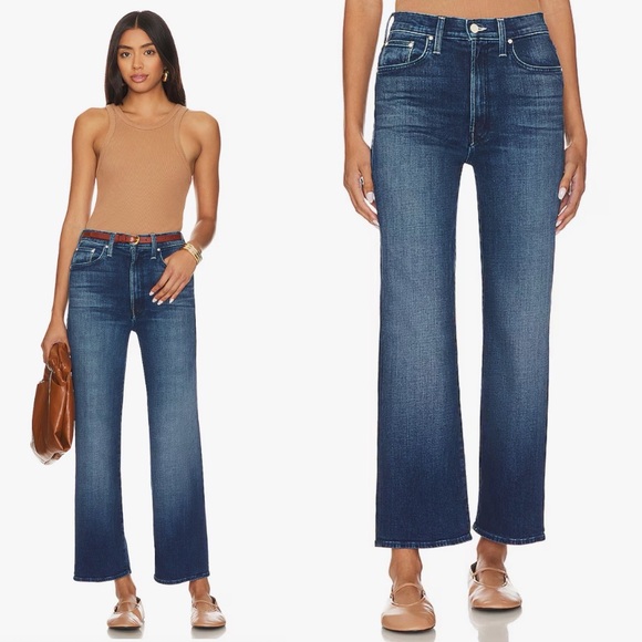 MOTHER Pants - MOTHER- The Rambler Zip Ankle Straight Leg Pants in Dark Wash High Tide Size 27